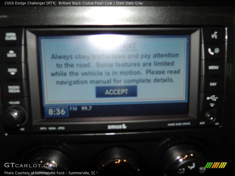 Brilliant Black Crystal Pearl Coat / Dark Slate Gray 2009 Dodge Challenger SRT8