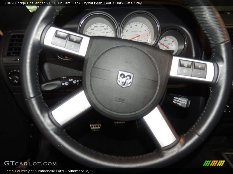 Brilliant Black Crystal Pearl Coat / Dark Slate Gray 2009 Dodge Challenger SRT8