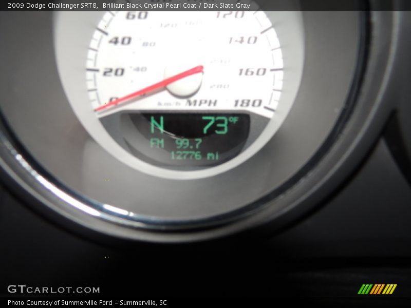 Brilliant Black Crystal Pearl Coat / Dark Slate Gray 2009 Dodge Challenger SRT8
