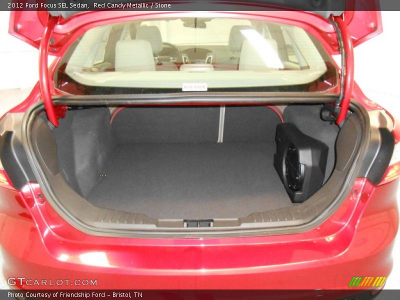 Red Candy Metallic / Stone 2012 Ford Focus SEL Sedan