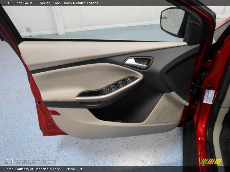Red Candy Metallic / Stone 2012 Ford Focus SEL Sedan