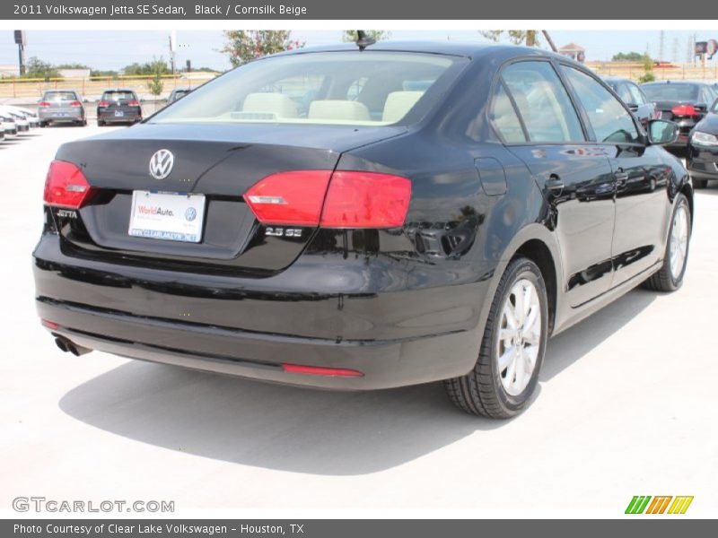 Black / Cornsilk Beige 2011 Volkswagen Jetta SE Sedan
