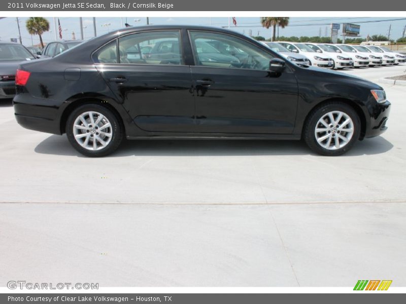 Black / Cornsilk Beige 2011 Volkswagen Jetta SE Sedan