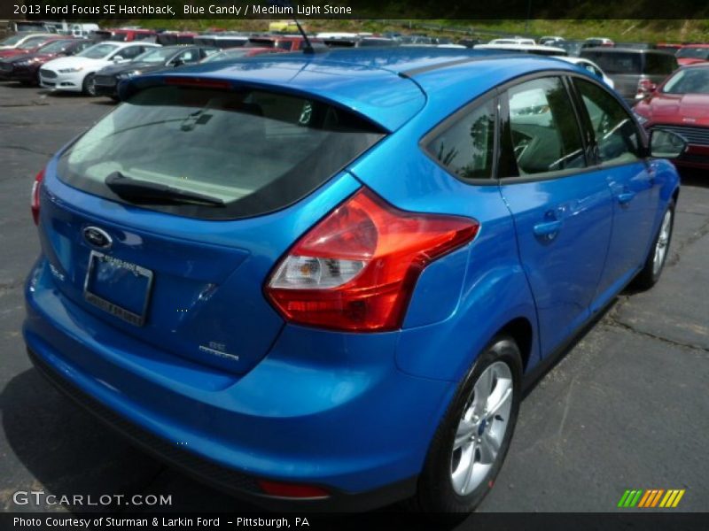 Blue Candy / Medium Light Stone 2013 Ford Focus SE Hatchback