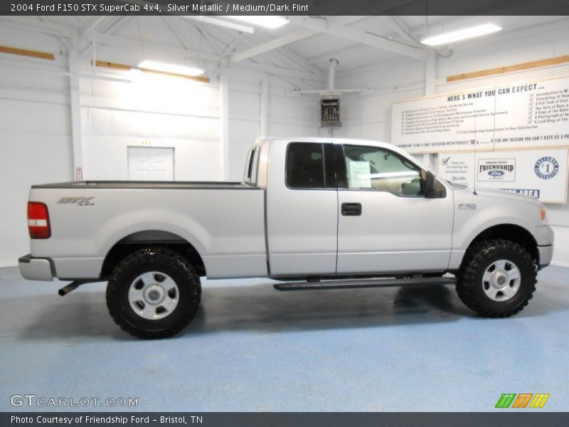 Silver Metallic / Medium/Dark Flint 2004 Ford F150 STX SuperCab 4x4
