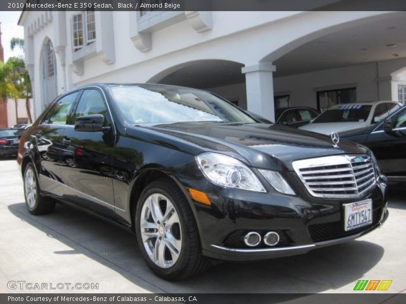 Black / Almond Beige 2010 Mercedes-Benz E 350 Sedan