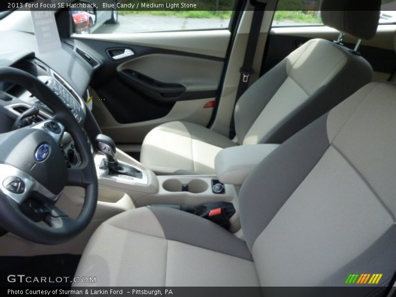 Blue Candy / Medium Light Stone 2013 Ford Focus SE Hatchback