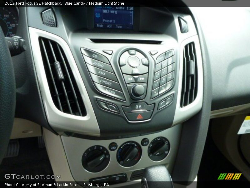Blue Candy / Medium Light Stone 2013 Ford Focus SE Hatchback