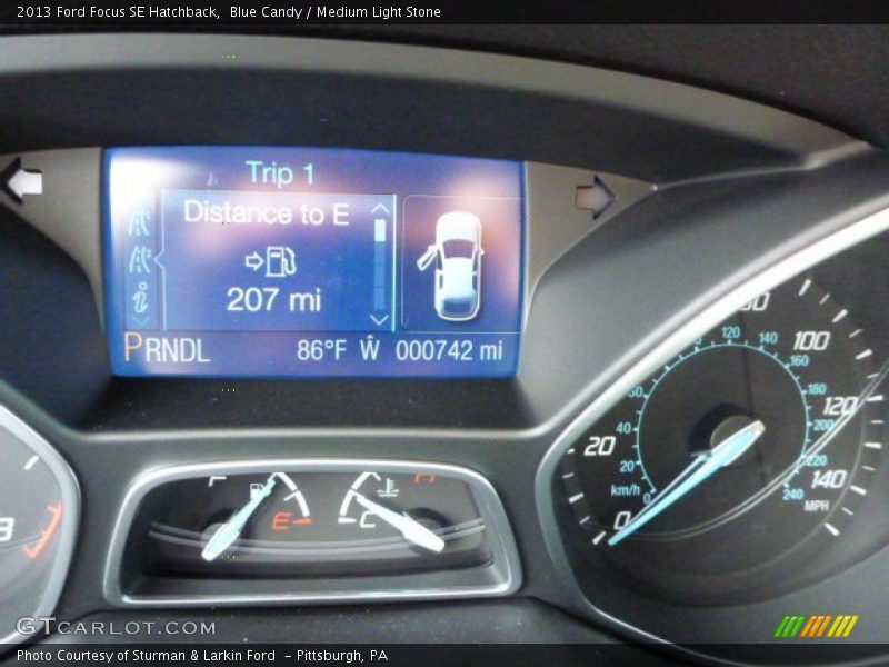 Blue Candy / Medium Light Stone 2013 Ford Focus SE Hatchback