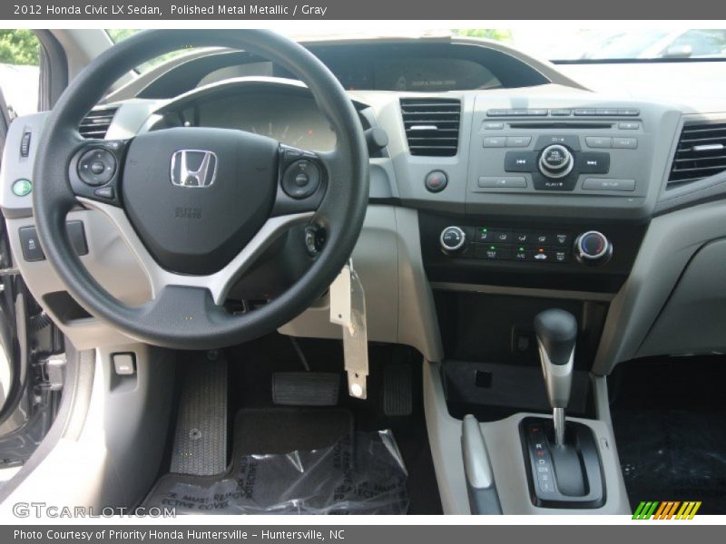 Polished Metal Metallic / Gray 2012 Honda Civic LX Sedan