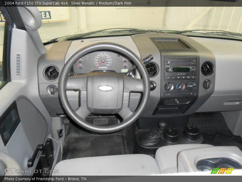 Silver Metallic / Medium/Dark Flint 2004 Ford F150 STX SuperCab 4x4