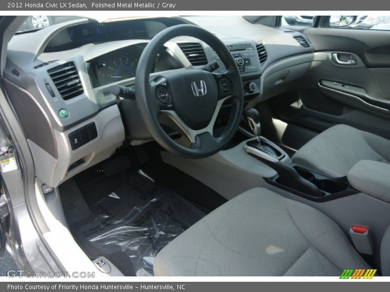 Polished Metal Metallic / Gray 2012 Honda Civic LX Sedan