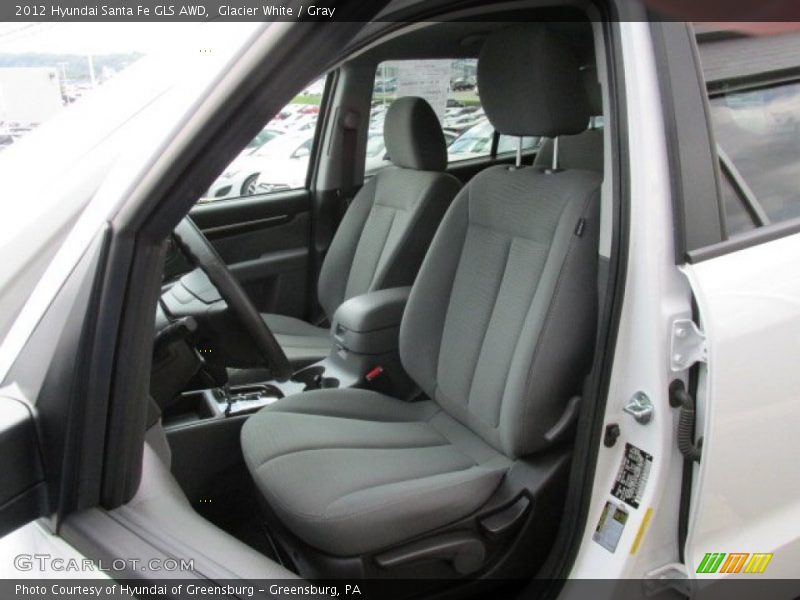Glacier White / Gray 2012 Hyundai Santa Fe GLS AWD