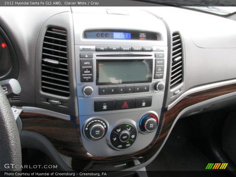 Glacier White / Gray 2012 Hyundai Santa Fe GLS AWD