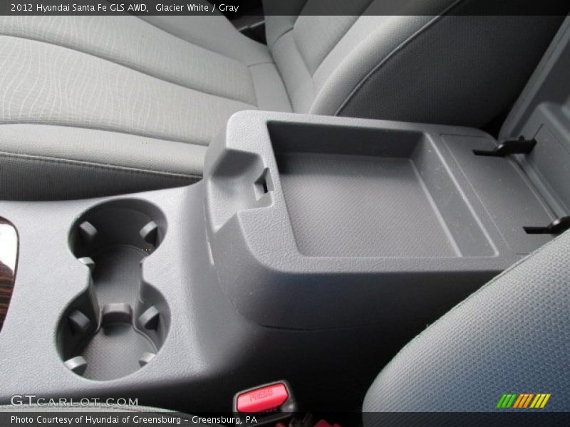 Glacier White / Gray 2012 Hyundai Santa Fe GLS AWD