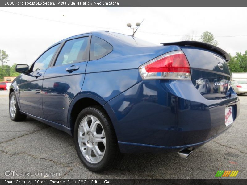 Vista Blue Metallic / Medium Stone 2008 Ford Focus SES Sedan