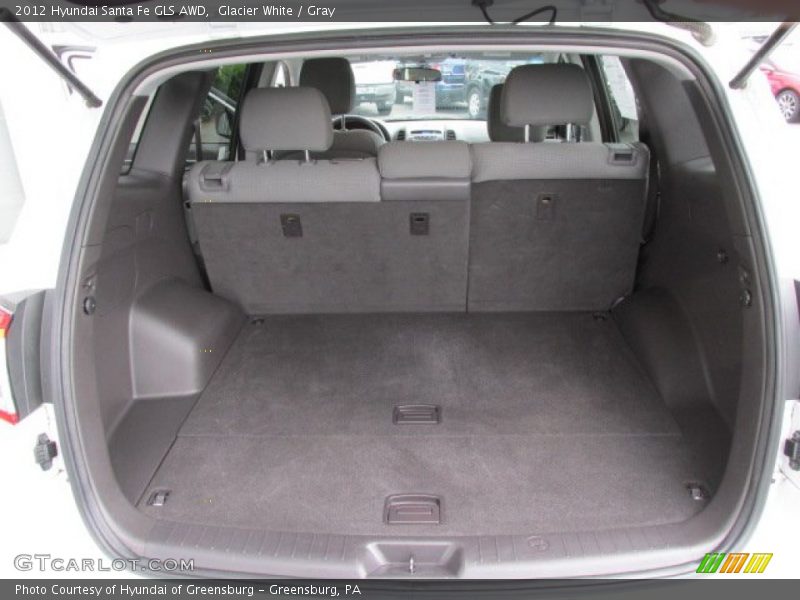 Glacier White / Gray 2012 Hyundai Santa Fe GLS AWD