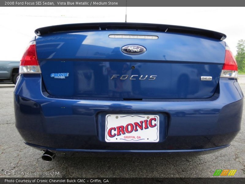 Vista Blue Metallic / Medium Stone 2008 Ford Focus SES Sedan