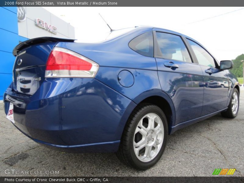 Vista Blue Metallic / Medium Stone 2008 Ford Focus SES Sedan