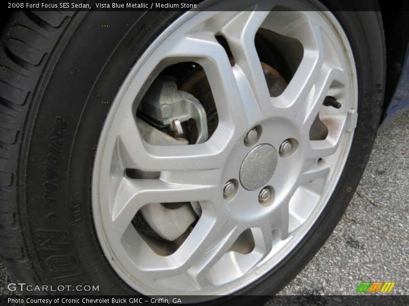 Vista Blue Metallic / Medium Stone 2008 Ford Focus SES Sedan