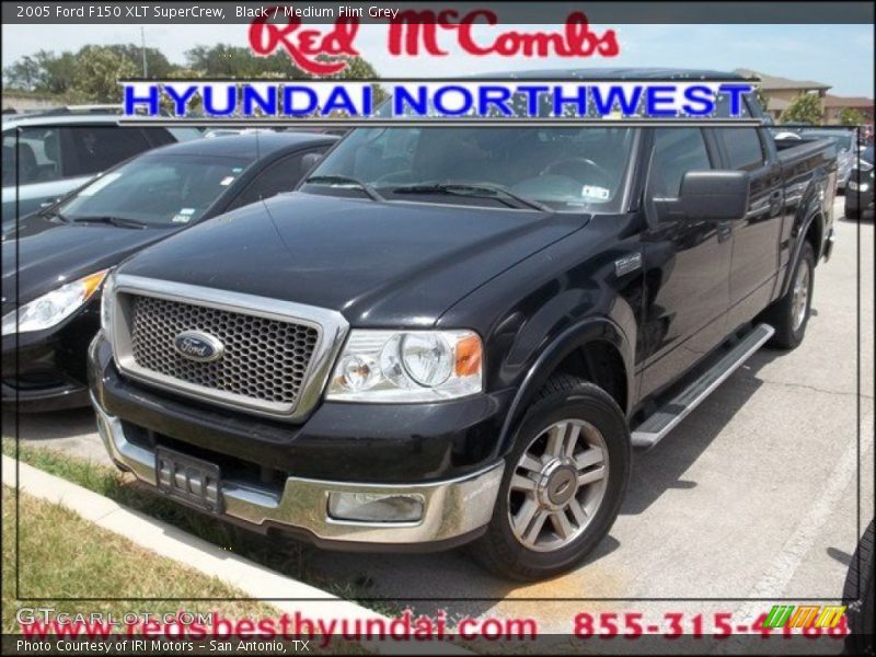Black / Medium Flint Grey 2005 Ford F150 XLT SuperCrew
