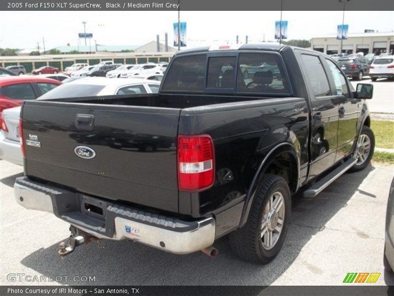 Black / Medium Flint Grey 2005 Ford F150 XLT SuperCrew