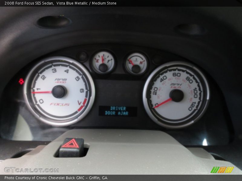 Vista Blue Metallic / Medium Stone 2008 Ford Focus SES Sedan