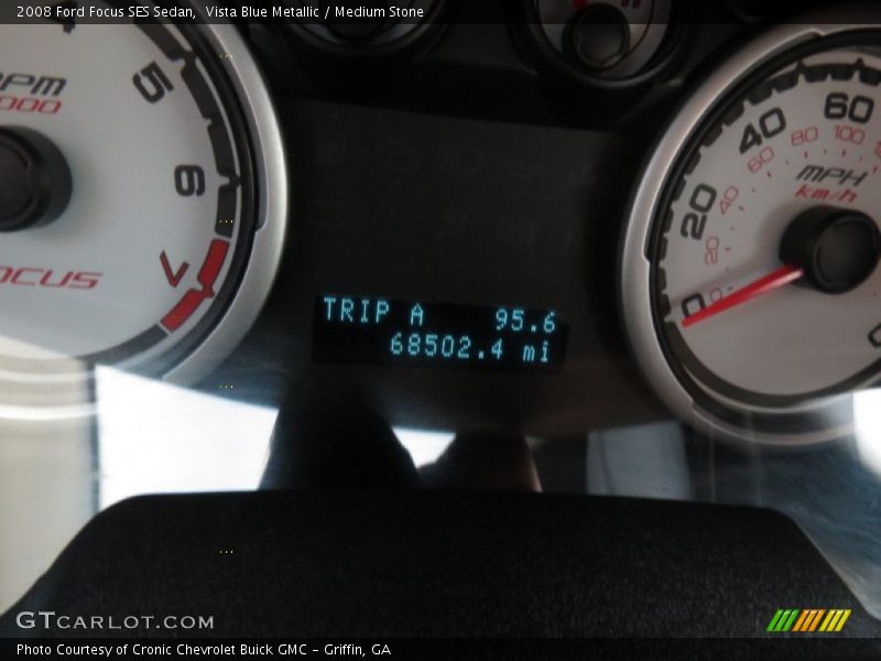 Vista Blue Metallic / Medium Stone 2008 Ford Focus SES Sedan