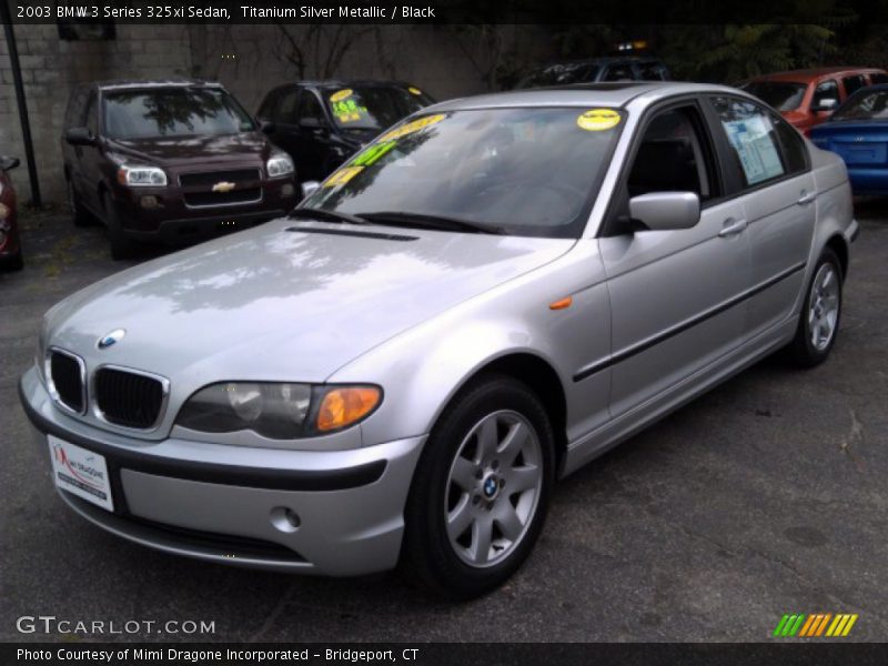 Titanium Silver Metallic / Black 2003 BMW 3 Series 325xi Sedan