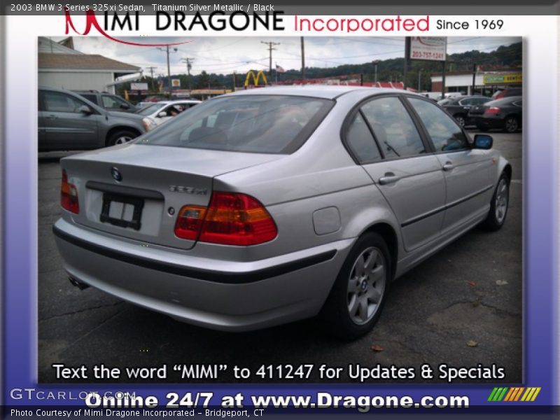 Titanium Silver Metallic / Black 2003 BMW 3 Series 325xi Sedan