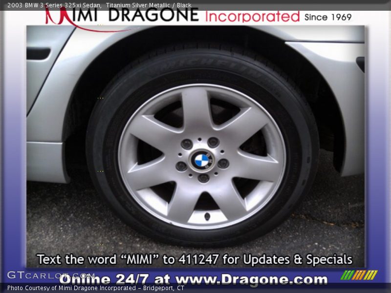 Titanium Silver Metallic / Black 2003 BMW 3 Series 325xi Sedan