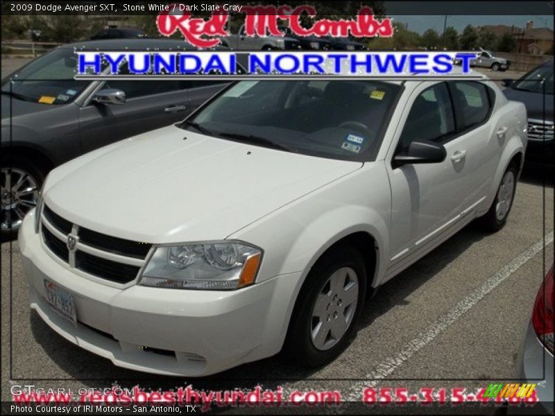Stone White / Dark Slate Gray 2009 Dodge Avenger SXT