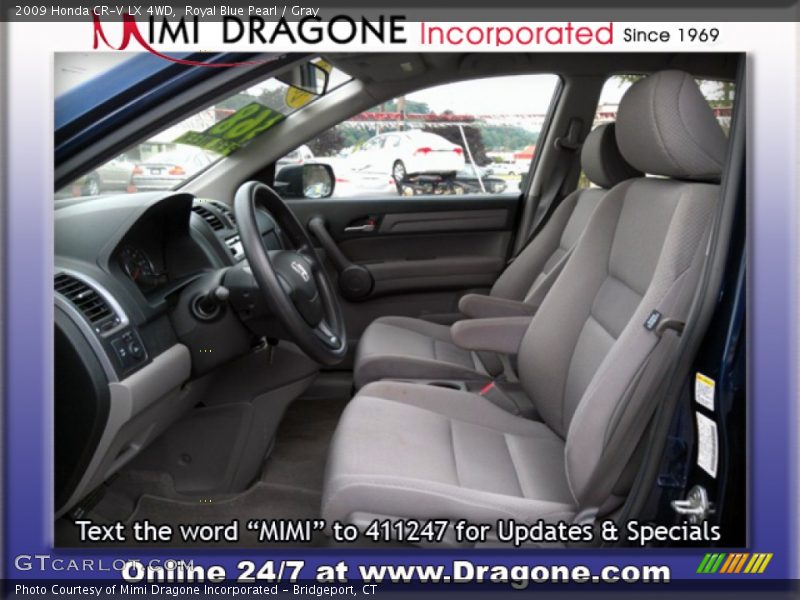 Royal Blue Pearl / Gray 2009 Honda CR-V LX 4WD