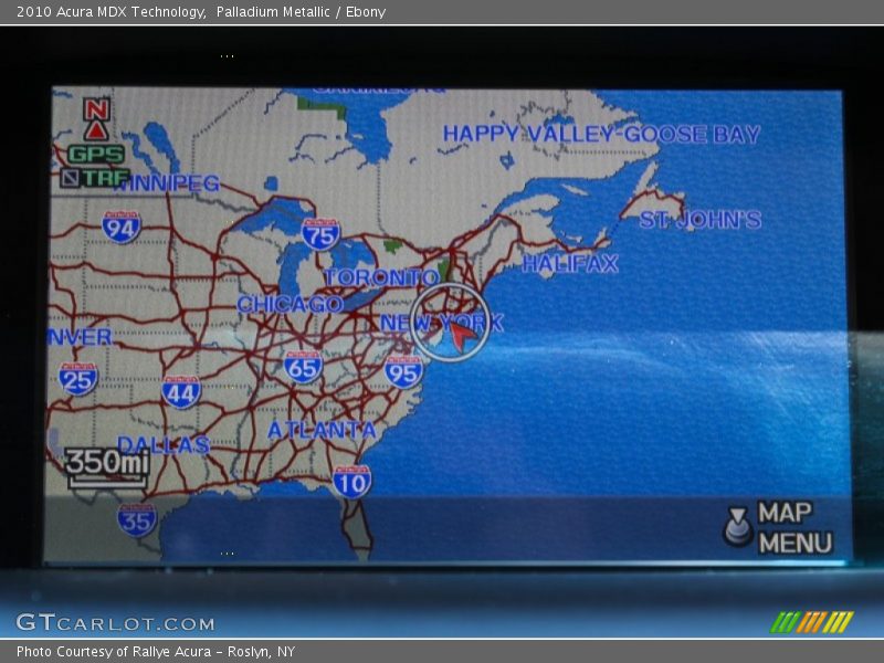 Palladium Metallic / Ebony 2010 Acura MDX Technology
