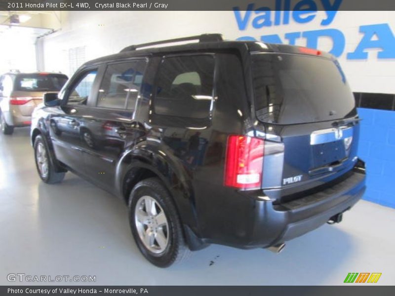 Crystal Black Pearl / Gray 2011 Honda Pilot EX-L 4WD