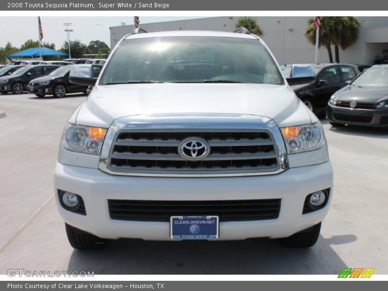 Super White / Sand Beige 2008 Toyota Sequoia Platinum