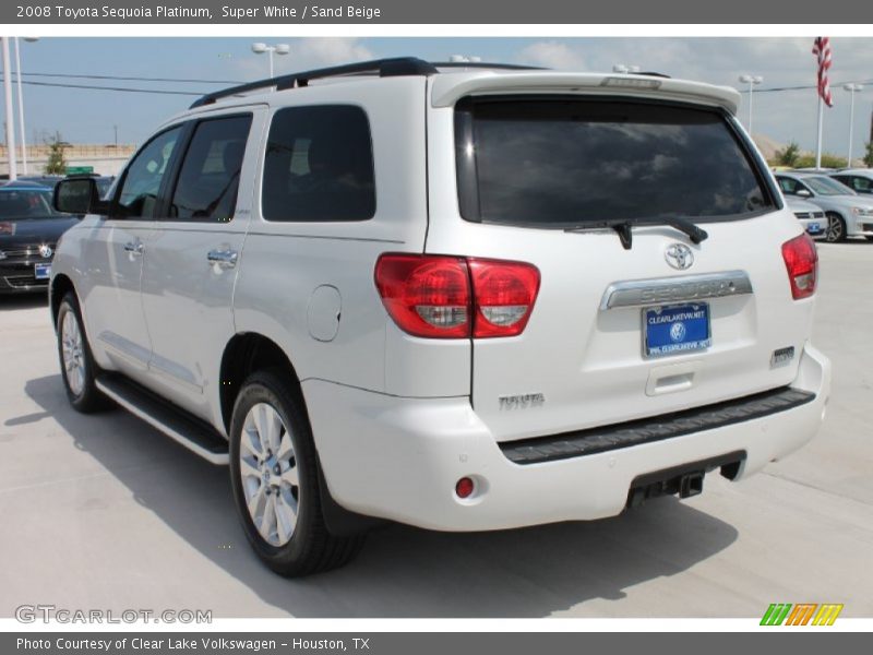Super White / Sand Beige 2008 Toyota Sequoia Platinum