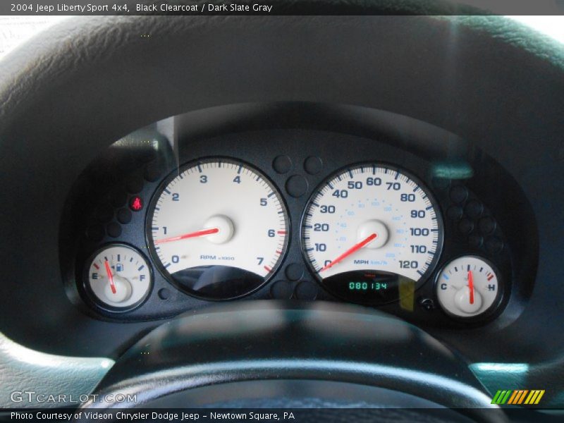 Black Clearcoat / Dark Slate Gray 2004 Jeep Liberty Sport 4x4