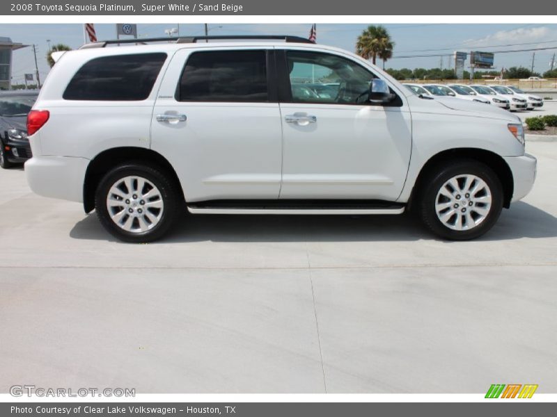 Super White / Sand Beige 2008 Toyota Sequoia Platinum