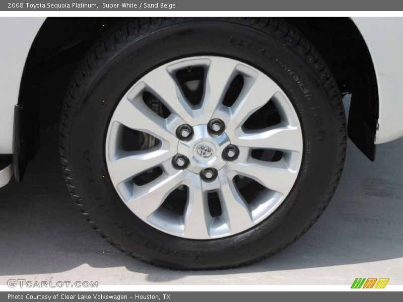 Super White / Sand Beige 2008 Toyota Sequoia Platinum