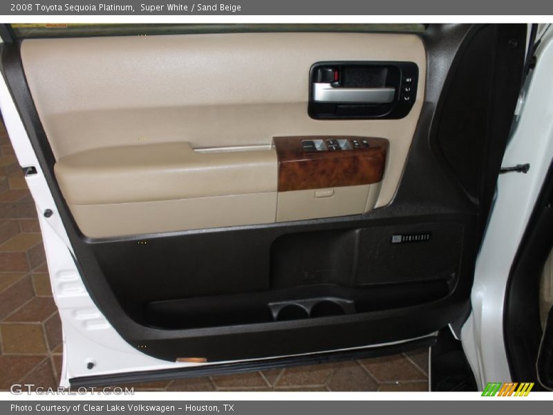 Super White / Sand Beige 2008 Toyota Sequoia Platinum