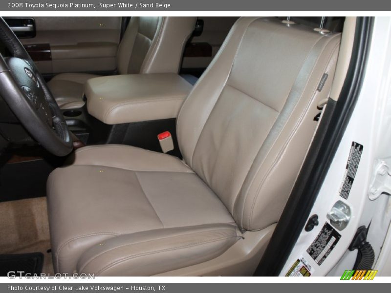 Super White / Sand Beige 2008 Toyota Sequoia Platinum