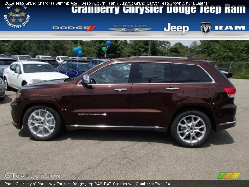 Deep Auburn Pearl / Summit Grand Canyon Jeep Brown Natura Leather 2014 Jeep Grand Cherokee Summit 4x4