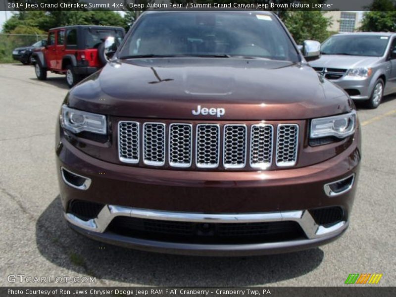 Deep Auburn Pearl / Summit Grand Canyon Jeep Brown Natura Leather 2014 Jeep Grand Cherokee Summit 4x4