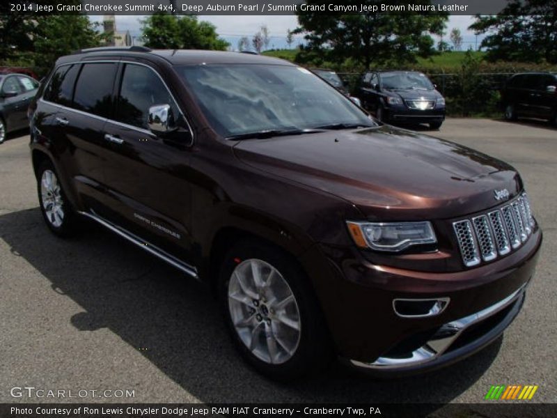 Deep Auburn Pearl / Summit Grand Canyon Jeep Brown Natura Leather 2014 Jeep Grand Cherokee Summit 4x4