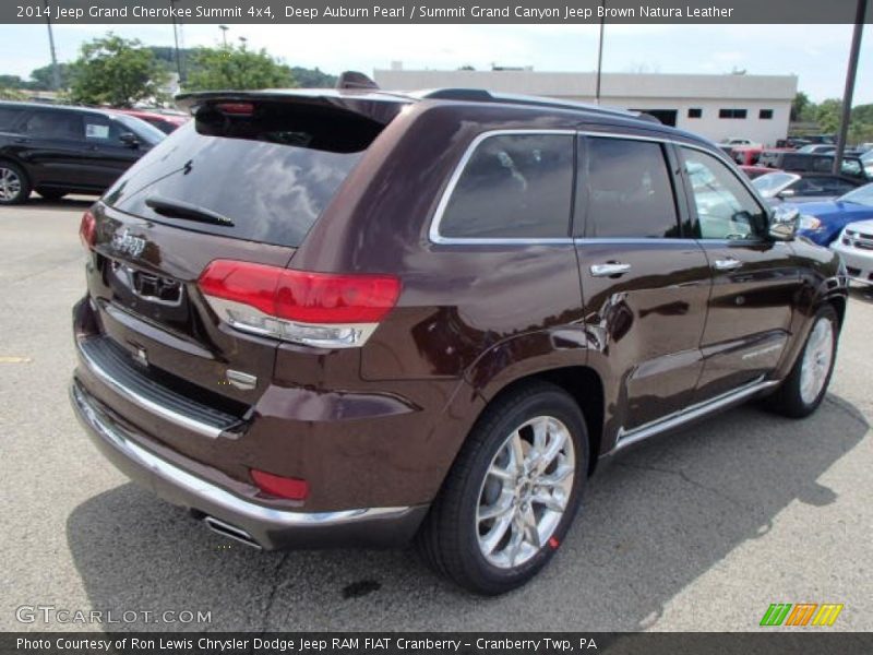 Deep Auburn Pearl / Summit Grand Canyon Jeep Brown Natura Leather 2014 Jeep Grand Cherokee Summit 4x4