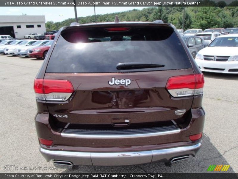 Deep Auburn Pearl / Summit Grand Canyon Jeep Brown Natura Leather 2014 Jeep Grand Cherokee Summit 4x4