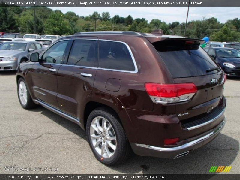 Deep Auburn Pearl / Summit Grand Canyon Jeep Brown Natura Leather 2014 Jeep Grand Cherokee Summit 4x4