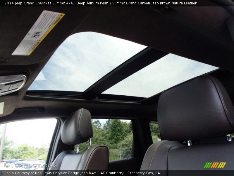 Deep Auburn Pearl / Summit Grand Canyon Jeep Brown Natura Leather 2014 Jeep Grand Cherokee Summit 4x4