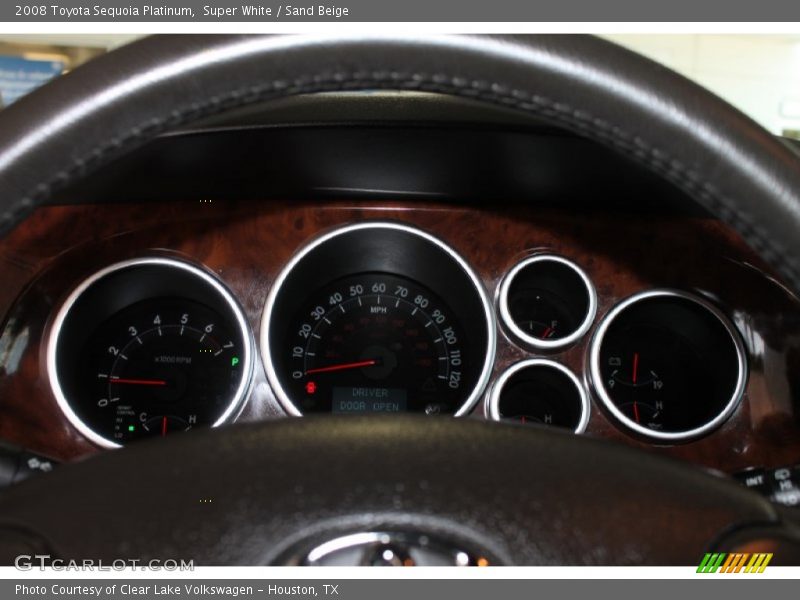 Super White / Sand Beige 2008 Toyota Sequoia Platinum